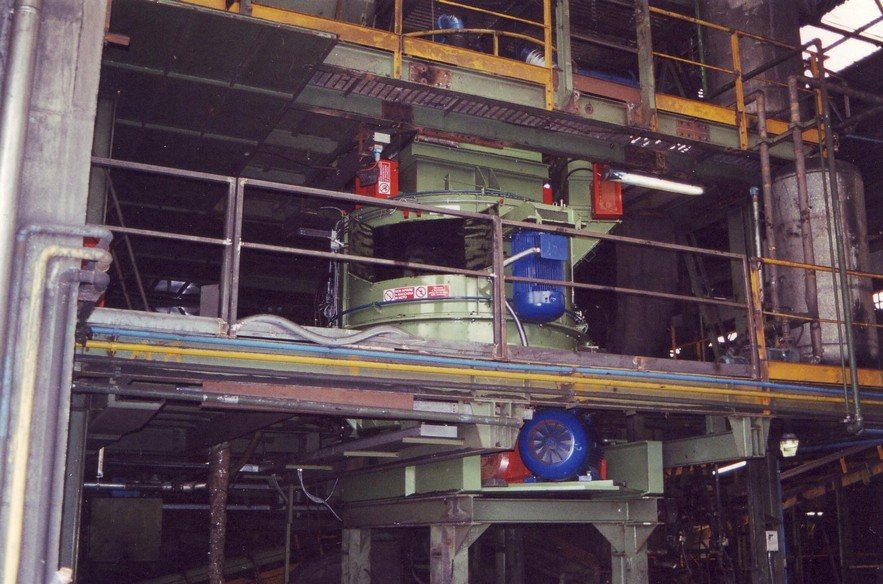 Mescolatrice AER-A-MIX installata in un impianto terre di fonderia